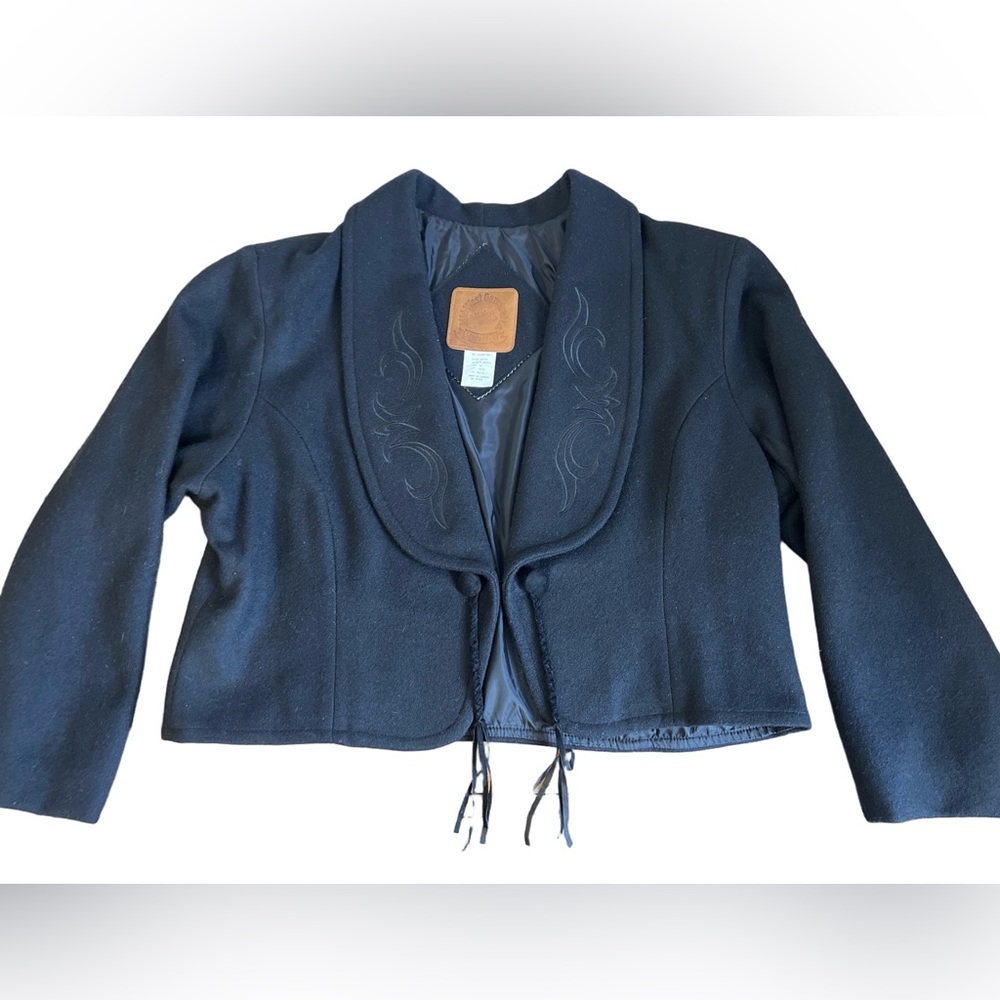 Midwest Garment Company Western Wool Cropped Blazer - Picture 3 of 12